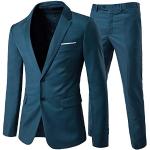 Chaquetas azules de viscosa de traje  formales talla S 