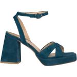 Sandalias azules de goma de tiras rebajadas con hebilla con tacón más de 9cm Alma En Pena talla 38 para mujer 