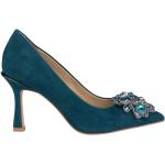 Zapatos azules de goma de tacón rebajados floreados Alma En Pena talla 38 para mujer 