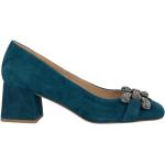 Zapatos azules de sintético de tacón rebajados de punta cuadrada Alma En Pena talla 40 para mujer 