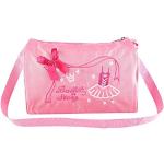 Bolsas rosas de nailon de entrenamiento de encaje con lentejuelas para niña 