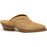 Sandalias marrones de seda de tacón Alpe talla 38 para mujer 