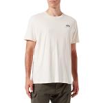 Camisetas deportivas blancas tallas grandes con cuello redondo con logo ALPHA INDUSTRIES INC. Basic talla 3XL para hombre 