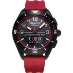 Relojes rojos de acero inoxidable de pulsera Zafiro digital con correa de acero Alpina Watches para hombre 