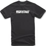 Camisetas negras de manga corta rebajadas manga corta con logo Alpinestars Astars talla L 