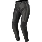 Pantalones negros de cuero de motociclismo rebajados Alpinestars Vika talla 5XL para mujer 