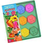 Plastilina alpino kit de 6 colores + herramienta + rodillo | Plastilina para Niños |Incluye accesorios |Colores Intensos