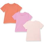 Camisetas rosas de algodón de manga corta infantiles de punto 3 años de materiales sostenibles para bebé 