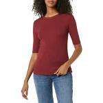 Camisetas rojas fluorescentes de modal de cuello redondo tallas grandes con cuello redondo talla XL para mujer 