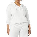 Sudaderas blancas de felpa Tencel con capucha tallas grandes manga larga talla XXS de materiales sostenibles para mujer 