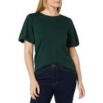 Tops drapeados orgánicos verdes de jersey tallas grandes con cuello redondo de punto talla 7XL de materiales sostenibles para mujer 