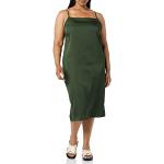 Vestidos verdes de poliester de seda tallas grandes informales talla M de materiales sostenibles para mujer 