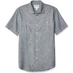 Camisas grises de popelín de manga larga manga corta informales talla XS para hombre 