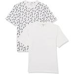 Camisetas blancas de poliester de manga corta rebajadas manga corta con cuello redondo de punto con motivo de piña talla XL para hombre 