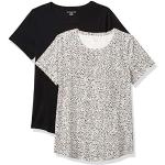 Camisetas blancas de algodón de manga corta manga corta con cuello redondo talla XS para mujer 
