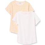 Camisetas blancas de algodón de manga corta manga corta con cuello redondo talla L para mujer 
