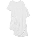 Camisetas fruncidas blancas de viscosa tallas grandes talla XXL para mujer 