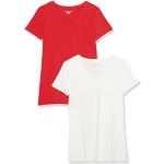 Camisetas bicolor de algodón de manga corta manga corta de punto talla XS para mujer 