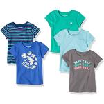 Camisetas multicolor de manga corta infantiles con rayas 5 años para niña 