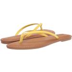 Sandalias amarillas de sintético de cuero con tacón hasta 3cm acolchadas talla 42,5 para mujer 