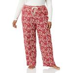 Pantalones rojos de franela con pijama tallas grandes talla 4XL para mujer 