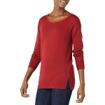 Cárdigans largos rojos fluorescentes de jersey manga larga con cuello redondo talla XS para mujer 