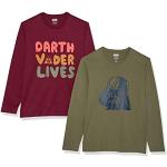 Camisetas de algodón de manga corta Star Wars Darth Vader tallas grandes manga corta con cuello redondo de punto talla XXL para hombre 