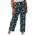 Pantalones azul marino de franela con pijama tallas grandes talla 5XL para mujer 