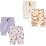 Pantalones elásticos infantiles lila de algodón con rayas 6 años para bebé 