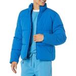 Abrigos acolchados azules de tafetán tallas grandes con cuello alto impermeables acolchados talla 3XL para hombre 