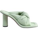 Sandalias verdes de piel de tacón rebajadas de punta cuadrada Ambush talla 35 para mujer 