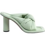 Sandalias verdes de piel de tacón rebajadas de punta cuadrada Ambush talla 39 para mujer 