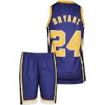 Amdrabola Lakers Kobe Bryant - Maillot de baloncesto para niños, color negro y amarillo, con pantalones cortos para aficionados al baloncesto (4-13 años)