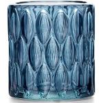 Portavelas azul marino de vidrio de 9 cm 