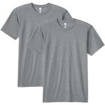 American Apparel Tri-Blend-Camiseta de Manga Corta con Cuello Redondo, Paquete de 2, Gris atlético, XL Unisex Adulto