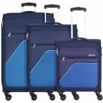 Set de maletas azul marino de poliester rebajadas con ruedas American Tourister 