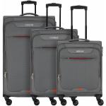 Set de maletas grises de poliester rebajadas con cierre American Tourister 