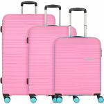 Set de maletas fucsia rebajadas con ruedas American Tourister 