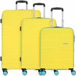Set de maletas amarillas rebajadas con ruedas American Tourister 