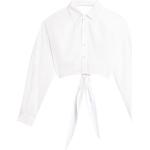 Tops cortos blancos de algodón rebajados Ami Paris con lazo talla M para mujer 