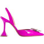 Zapatos destalonados rosas de cuero rebajados talla 35 para mujer 