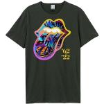 Amplified - Camiseta Sixty Tongue The Rolling Stones para Adultos Unisex (XXL) (Carbón)
