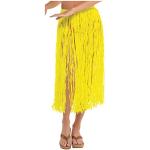 Disfraces amarillos fluorescentes de rafia de hawaiana de verano para fiesta Amscan talla L para mujer 