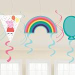 Decoración de cumpleaños turquesas de cartón de cumpleaños Peppa Pig Amscan 