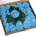 Flores artificiales azules floreadas 