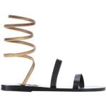 Sandalias negras de goma de tiras Ancient Greek Sandals talla 37 para mujer 