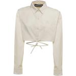 Camisas blancas de algodón con encaje rebajadas de encaje con lazo talla M para mujer 