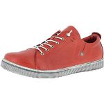 Zapatos derby rojos de cuero formales ANDREA CONTI talla 37 para mujer 