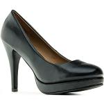 Zapatos negros de goma con plataforma de punta redonda con tacón hasta 3cm Andres Machado talla 45 para mujer 