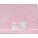 Albornoces infantiles rosas de algodón para bebé 